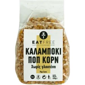 Βιολογικό Καλαμπόκι Ποπ Κορν Χωρίς Γλουτένη 400gr Eat Free Βιοαγρός