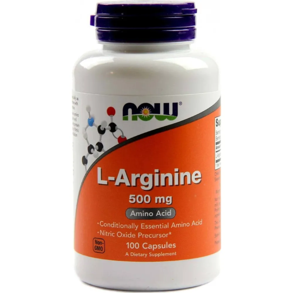 Now Foods L-Arginine 500mg 100 Κάψουλες