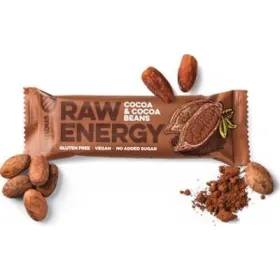 Μπάρα Eνέργειας Raw  Με Cocoa και Cocoa Beans Xωρίς Zάχαρη 50gr Bombus