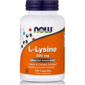 Now Foods L-Lysine 500mg Συμπλήρωμα Διατροφής Για Το Ανοσοποιητικό 100 Κάψουλες