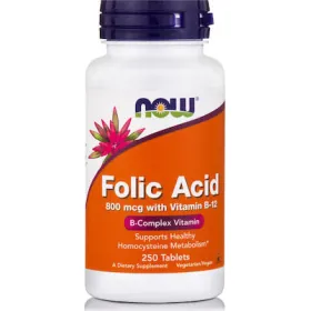 Folic Acid Βιταμίνη 800mcg 250 ταμπλέτες