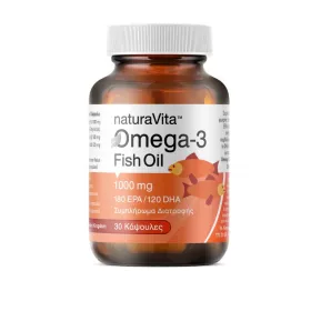 Omega 3 Pure Fish Oil Ιχθυέλαιο 1000mg 30 κάψουλες Natura Vita