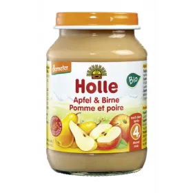 Βιολογικό Βρεφικό Γεύμα Μήλο και Αχλάδι 5m+ 190gr Holle