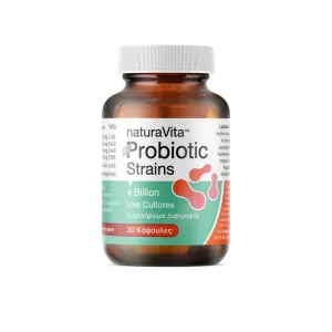 Προβιοτικά 30 Κάψουλες Probiotic Strains 4 Billion Live Cultures Natura Vita