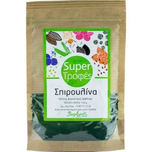 Βιολογική Υπερτροφή Σπιρουλίνα σε Σκόνη 100g Βιοαγρός