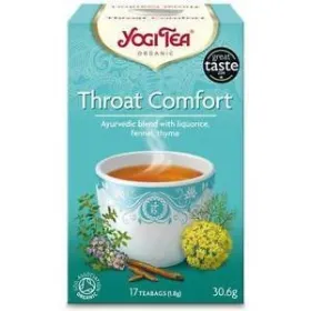 Yogi Tea Throat Comfort Βιολογικό Μείγμα Βοτάνων 17 φακελάκια