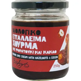 Επάλειμμα Χουρμάδων με Φουντούκι και Κακάο 250g Βιοαγρός