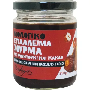 Επάλειμμα Χουρμάδων με Φουντούκι και Κακάο 250g Βιοαγρός