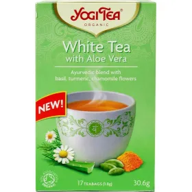 Yogi Tea White Aloe Vera Βιολογικό Μείγμα Βοτάνων  17 φακελάκια
