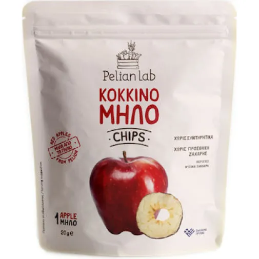Pelian Lab Chips Μήλα με Κανέλα Κεϋλάνης Χωρίς Ζάχαρη 20gr