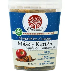 Βιολογικά Μπισκότα Μήλο Κανέλα 170gr Οικοπάλ