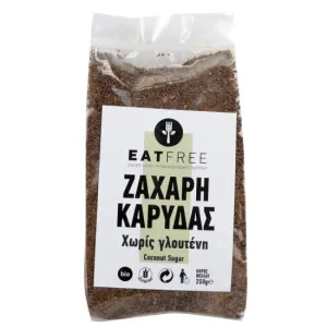 Βιολογικη Ζάχαρη Καρύδας Χωρίς Γλουτένη  250gr Eat Free  Βιοαγρός