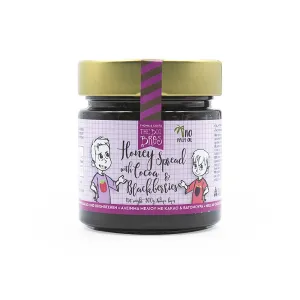 Μέλι Με Κακάο και Blackberries Χωρίς Γλουτένη και Ζάχαρη 300g The Bee Bros