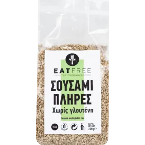 Βιολογικό Σουσάμι Πλήρες χωρίς Γλουτένη 200g Eat Free