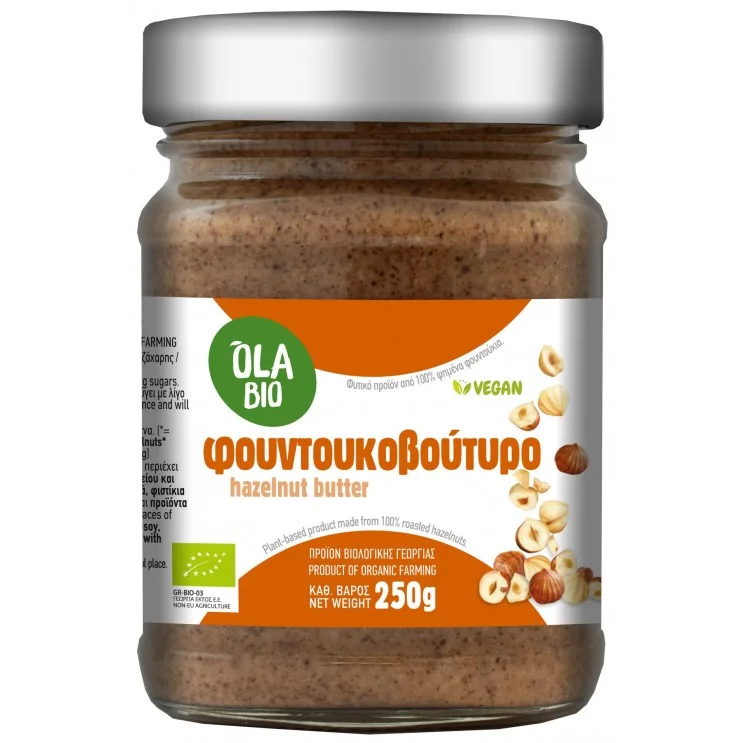 Φουντουκοβούτυρο Βιολογικό 250gr Όλα Bio