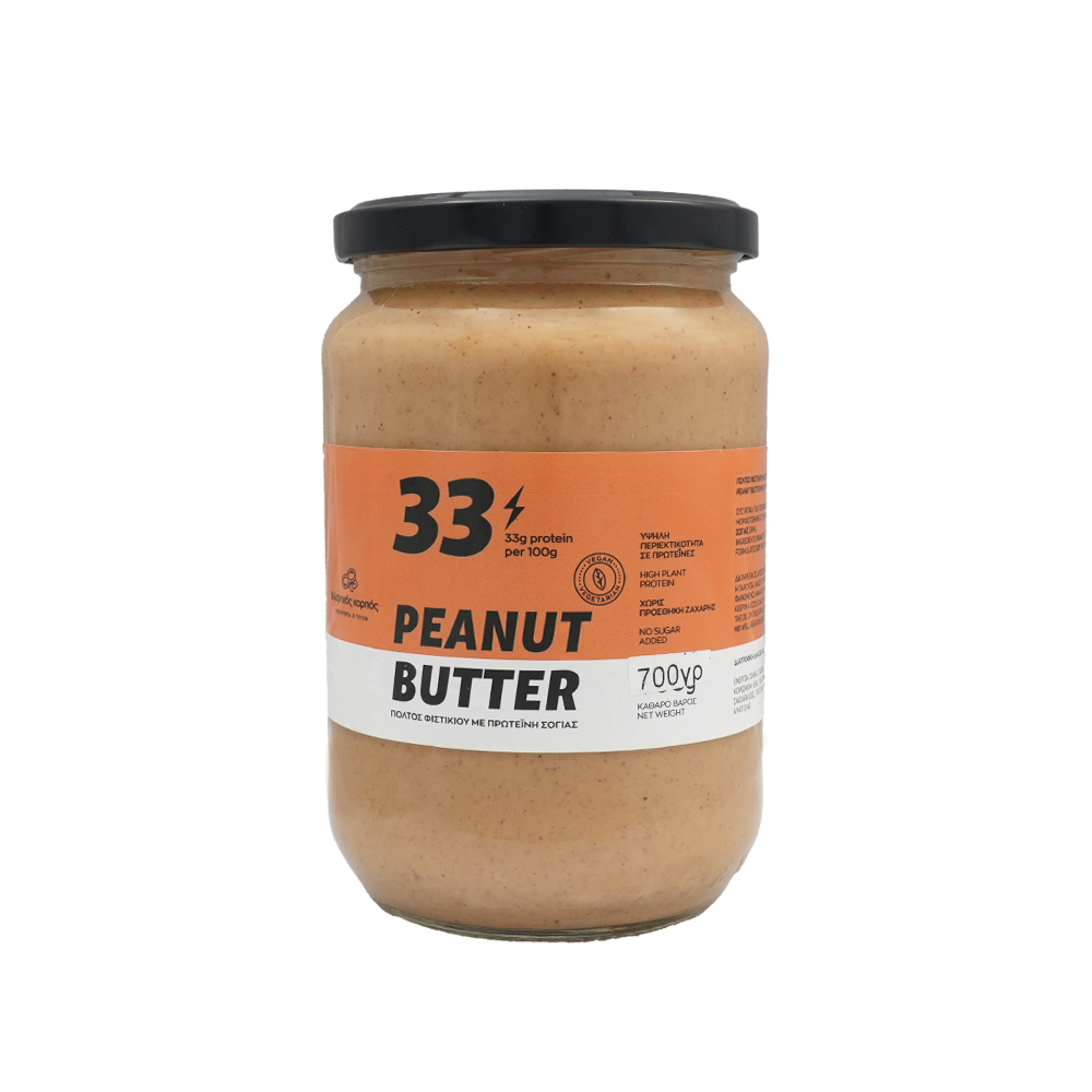Φυστικοβούτυρο Με 33g Πρωτεΐνης 700gr Ελληνικός Καρπός