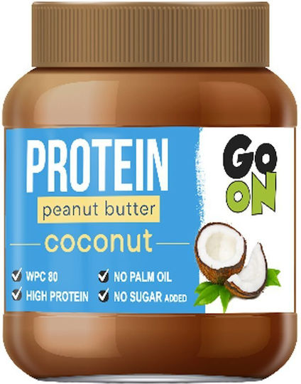 Go On Nutrition Φυστικοβούτυρο Απαλό Protein Με Έξτρα Πρωτεΐνη Με Coconut 350gr