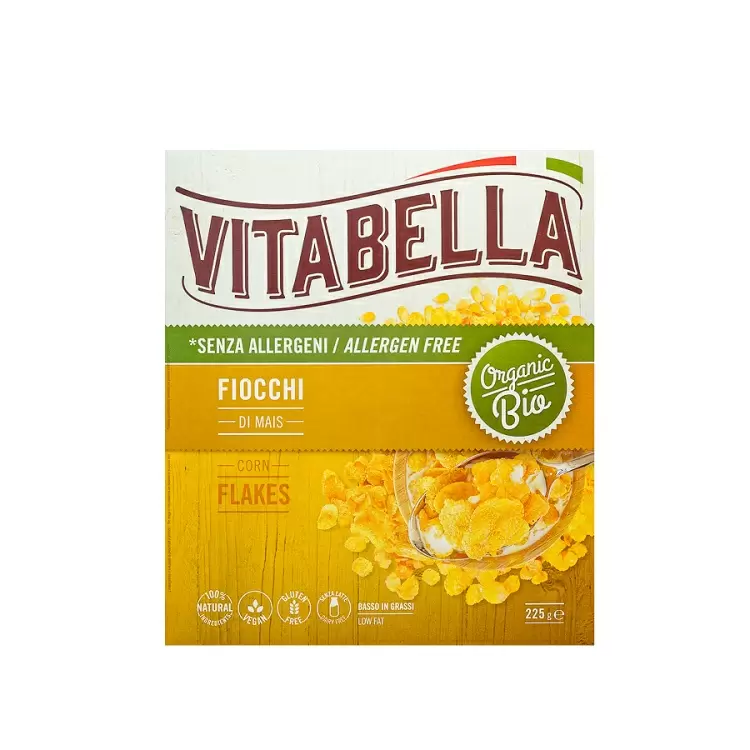 Vitabella Νιφάδες Καλαμποκιού Χωρίς Γλουτένη 225g Bio