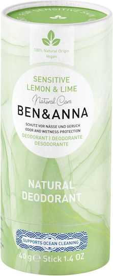 Ben And Anna Αποσμητικό Στίκ Lemon And Lime 40gr