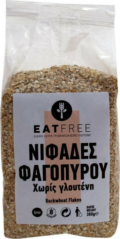 Νιφάδες Φαγόπυρου Χωρίς Γλουτένη Eat Free Bio 300gr Βιο Αγρός