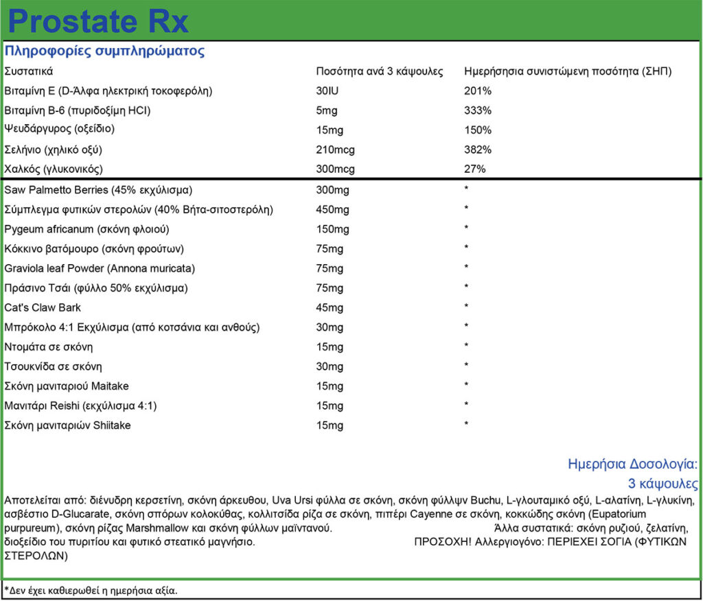 Natural Vitamins Prostate Formula 90 κάψουλες