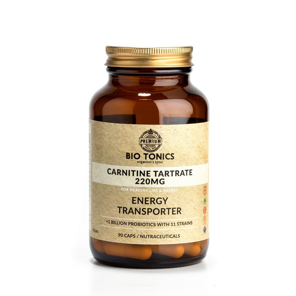 L-carnitine Tartrate Συμπλήρωμα Διατροφής Με Καρνιτίνη 220mg 90 Κάψουλες Bio Tonics