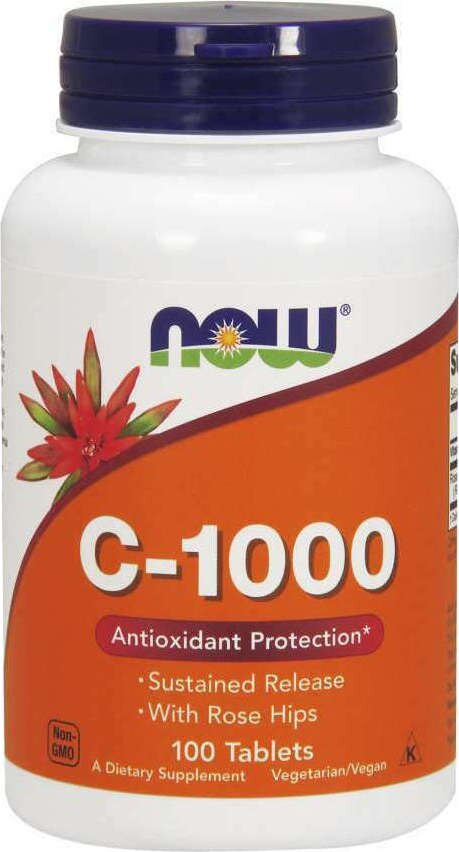 Vitamin C-1000 Sustained Release Antioxidant Protection With Rose Hips 1000mg 100 Ταμπλέτες