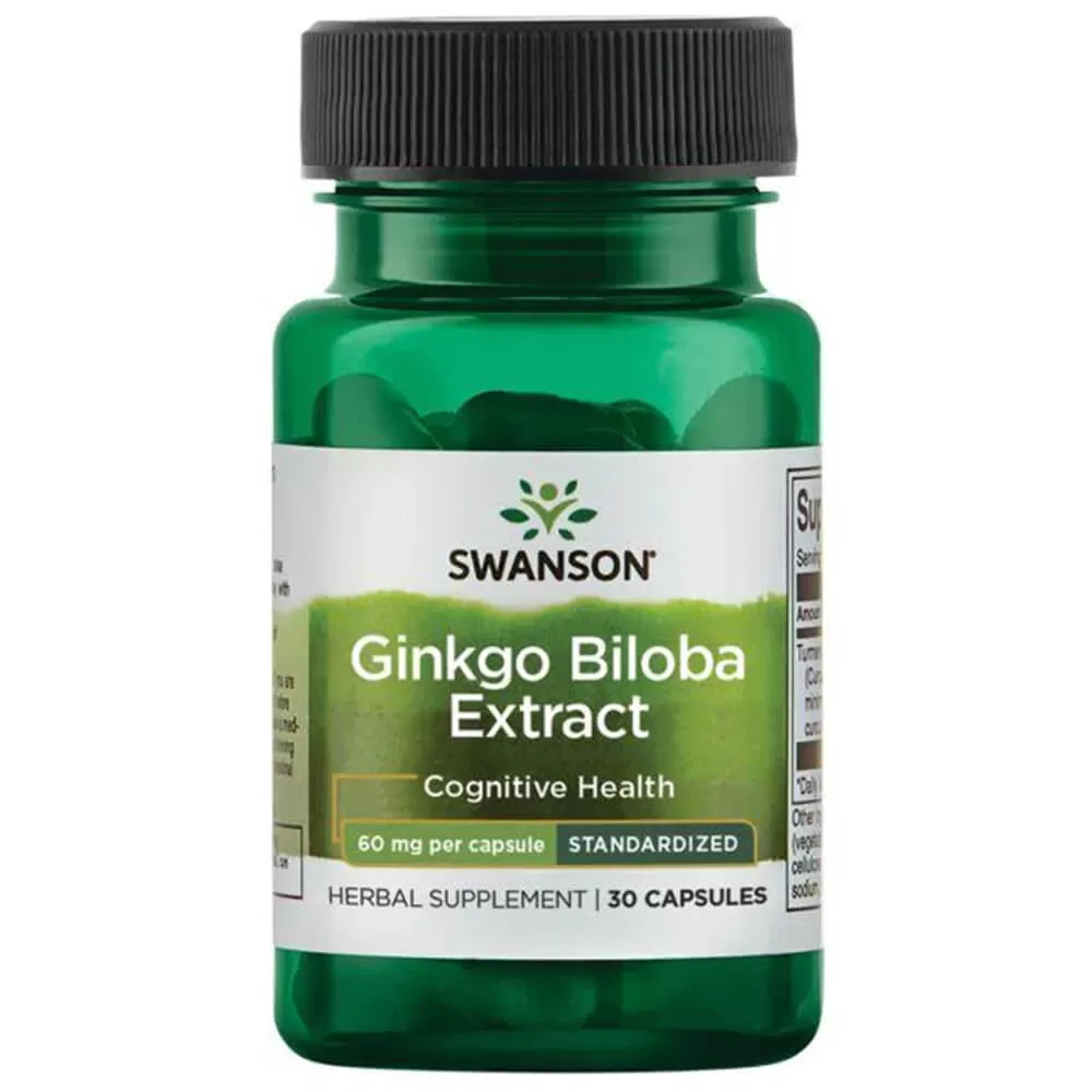 Swanson Ginkgo Biloba Extract 60mg 30 Κάψουλες
